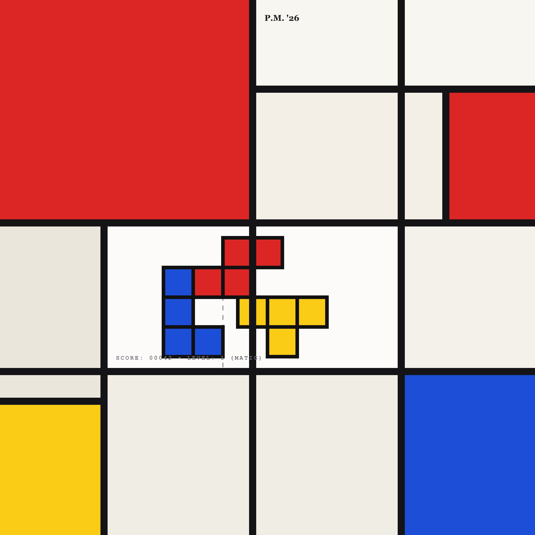 Compositie met Tetris